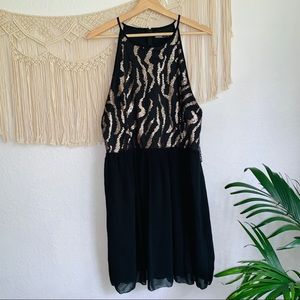 Kensie dress rose gold sequins on the top size 12